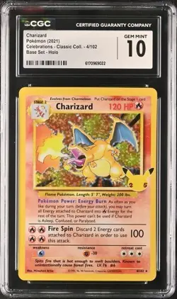 Pokemon celebrations CHARIZARD 4/102 Holo CGC GEM MINT 10! - Image 1