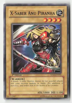 X-Saber Anu Piranha 5DS2-EN004 5D's Starter Deck 2009 Yu-Gi-Oh 1st Edition HP - Image 1