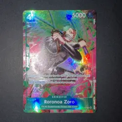 RORONOA ZORO One Piece Treasure Rare #OP13-037 TR Centered - Image 2