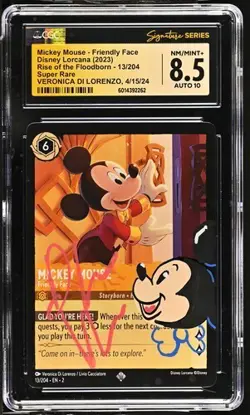 Disney Lorcana Mickey Mouse Friendly Face 13/204 CGC Signature Series Auto 10 - Image 1