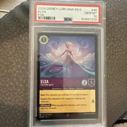 2024 DISNEY LORCANA EN 5-SHIMMERING SKIES FOIL ELSA - THE FIFTH SPIRIT PSA 10 - Image 1