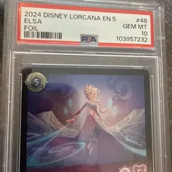 2024 DISNEY LORCANA EN 5-SHIMMERING SKIES FOIL ELSA - THE FIFTH SPIRIT PSA 10 - Image 2