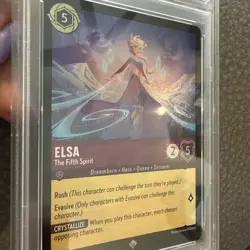2024 DISNEY LORCANA EN 5-SHIMMERING SKIES FOIL ELSA - THE FIFTH SPIRIT PSA 10 - Image 3