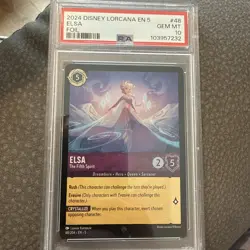 2024 DISNEY LORCANA EN 5-SHIMMERING SKIES FOIL ELSA - THE FIFTH SPIRIT PSA 10 - Image 5
