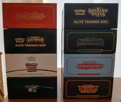 Pokemon! ETB Bundle Of 8 (Packs and Promo Cards Not Included) 151, GO! Etc. - Image 3