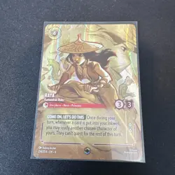 Disney Lorcana Azurite Sea Raya Kumandran Rider Enchanted Foil Card 214/204 - Image 1