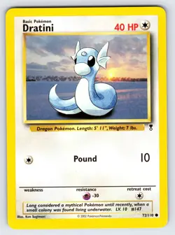 Dratini 72/110 2002 Legendary Collection Pokemon Card Vintage WOTC Common Nm/Vlp - Image 1