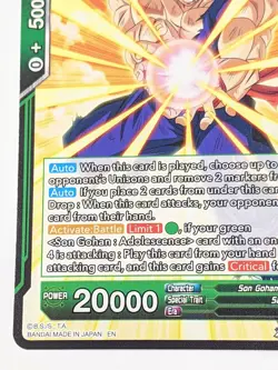 DBS CCG SS Son Gohan, Released Power - Critical Blow Dragon Ball Super Card Game - Image 4