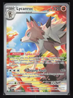 Lycanroc Holo Illustration Rare Pokemon SV09: Journey Together 166/159 NM - Image 1