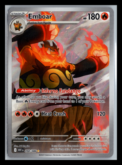 Emboar 098/086 Pokemon TCG Sv: White Flare Illustration Rare, NM - Image 1