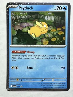 Pokemon Psyduck #007 English MEP Black Star Promo Cosmos Holo Swirl - Image 1
