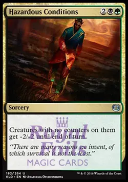 Hazardous Conditions 4x FOIL KLD MTG Kaladesh Uncommon MINT black green - Image 1