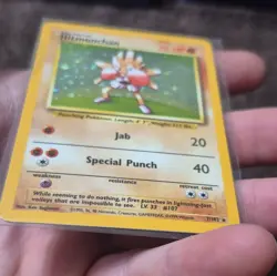 Pokemon TCG Base Set Hitmonchan Holo Rare 7/102 70 HP English NM - Image 3