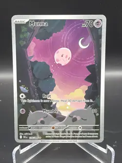 Pokemon TCG Munna 116/086 Holo Illustration Rare Black Bolt - Image 1