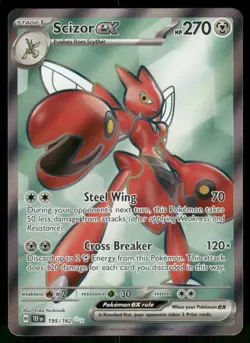 2024 Scizor ex - 195/162 Ultra Rare Holo NM SV05: Temporal Forces Pokemon - Image 1