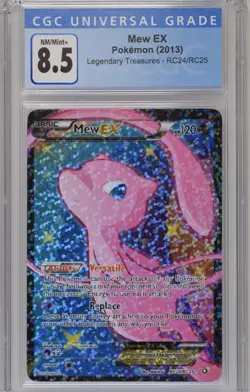 Mew EX RC24/RC25 Legendary Treasures Holo CGC 8.5 Full Art Pokemon TCG - Image 1