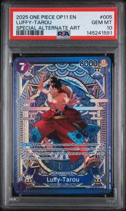 PSA 10 Luffy-Tarou (SP Alt Art) A Fist of Divine Speed ST18-005 EN One Piece - Image 1