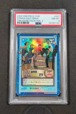 2002 Japanese One Piece CHB Holo Straw Hat Crew S57 PSA 8 NM-MT Treasure Vol. 2 - Image 1