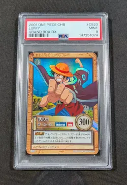 2001 Japanese One Piece CHB Holo Luffy C520 PSA 9 MINT Grand DX - Image 1