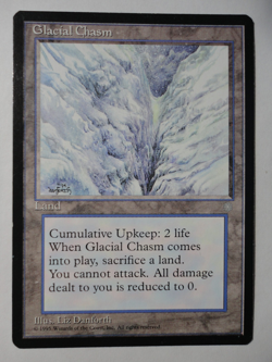 Glacial Chasm Ice Age LP Lightly Played English MTG Magic the Gathering - Image 1
