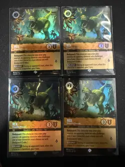 Disney Lorcana Wilds Unknown Rex Protective Dinosaur 206/204 playset Epic Foil - Image 1