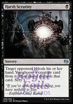Harsh Scrutiny 4x FOIL KLD MTG Kaladesh Uncommon 2 MINT + 2 NM black - Image 1