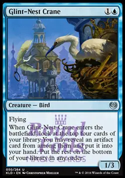 Glint-Nest Crane 4x FOIL KLD MTG Kaladesh Uncommon 3 MINT + 1 NM blue - Image 1