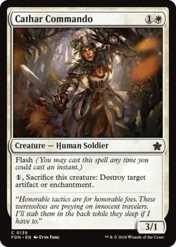 MTG Cathar Commando - Foundations (FDN) NM #139 - Image 1