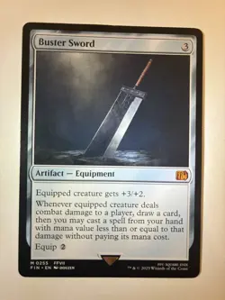 MTG Final Fantasy Buster Sword 255 Regular Mythic Rare - Image 1