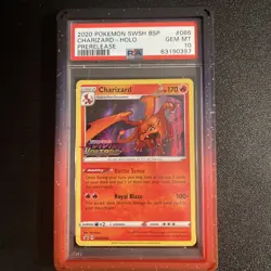 Pokemon Charizard Vivid Voltage Prerelease Holo Promo SWSH066 PSA 10 Gem Mint - Image 1