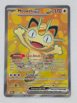 Pokemon TCG Meowth ex 107/088 Pokemon POR Full Art Holo English NM - Image 1
