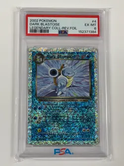Dark Blastoise Pokemon Legendary Reverse Foil #4 Graded PSA 6 - Image 1