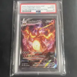 Pokemon 2022 English SWSH Promo Charizard VMAX Full Art Holo PSA 10 SWSH261 - Image 1