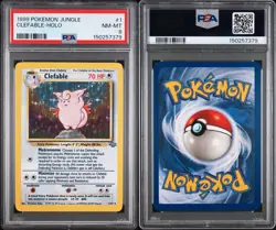1999 Pokemon Jungle Clefable #1 Holo Rare UNLIMITED/64 PSA 8 - Image 2