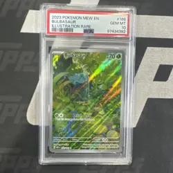 Pokemon 2023 Bulbasaur 166/165 Full Art IR Scarlet & Violet 151 Gem Mint PSA 10 - Image 1