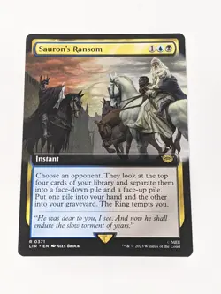 x1 Sauron's Ransom - Extended Art R MTG The Lord of the Rings: Tales of Middle - Image 1