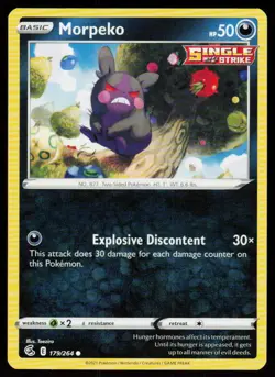 Morpeko 179/264 Common Fusion Strike Pokemon Near Mint - Image 1