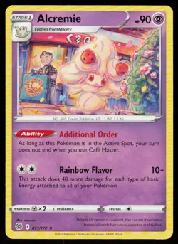 Alcremie 071/172 Rare Brilliant Stars Pokemon Near Mint - Image 1