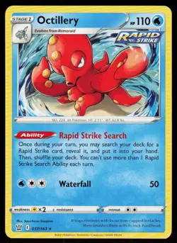 Octillery 037/163 Holo Rare Battle Styles Pokemon Near Mint - Image 1