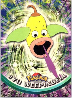 Weepinbell #70 (Green Logo) 1999 Pokemon Topps Series 1 - Image 1