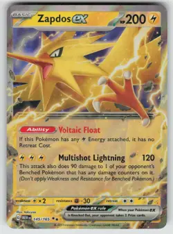 Zapdos ex 145/165 Double Rare 151 Pokemon Holo Near Mint - Image 1