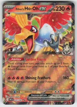 Ethan's Ho-Oh ex 039/182 Double Rare Destined Rivals Pokemon Holo Near Mint - Image 1