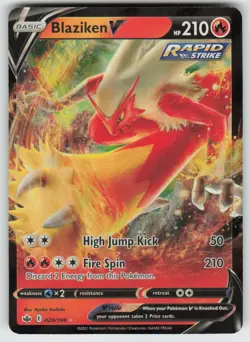 Blaziken V 020/198 Holo V Rare Chilling Reign Pokemon Holo Near Mint - Image 1