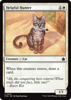 MTG Helpful Hunter - Foundations (FDN) NM #16 - Image 1