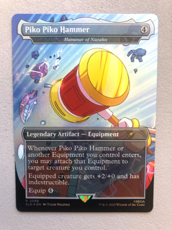 Mtg Carte Magic Secret Lair Sonic Hedgehog Piko Piko Hammer of Nazahn FOIL En NM - Image 1