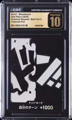 2025 ONE PIECE DON!! BLACKBEARD CGC 10 PRISTINE - Image 1