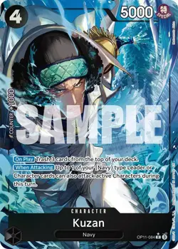 Kuzan (Alternate Art) R Foil A Fist of Divine Speed OP11-084 NM P-01 - Image 1