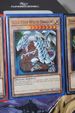 Blue-Eyes White Red-Eyes Black Dragon Dark Magician Cards With Matching Sleeves - Image 5