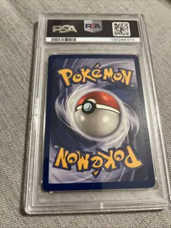 Rare Near Mint Holographic Hitmonchan 7/102 Pokemon Card PSA Graded 7 - Image 2