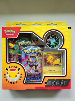 Pokemon Day 2026 TCG Sealed Box Pikachu Promo Card + Coin + 3 Booster Packs - Image 1